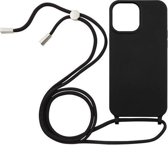 Vivid Lace Back Cover Silicon cu Curea Negru (iPhone 13 Pro)
