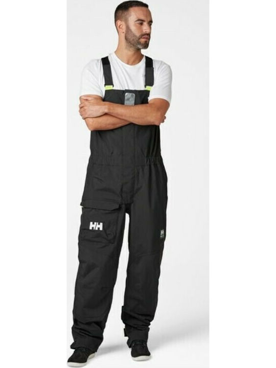 Helly Hansen Pier 3.0 Bib Ανδρικό Μακρύ Παντελόνι Πεζοπορίας Μαύρο