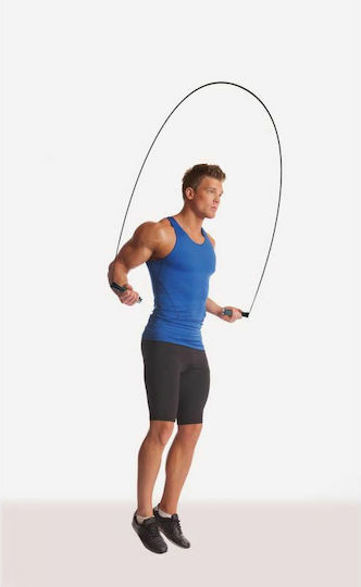 Body Sculpture Скоково въже Скоростно с Тегло 2.75м Черен с Регулируема дължина