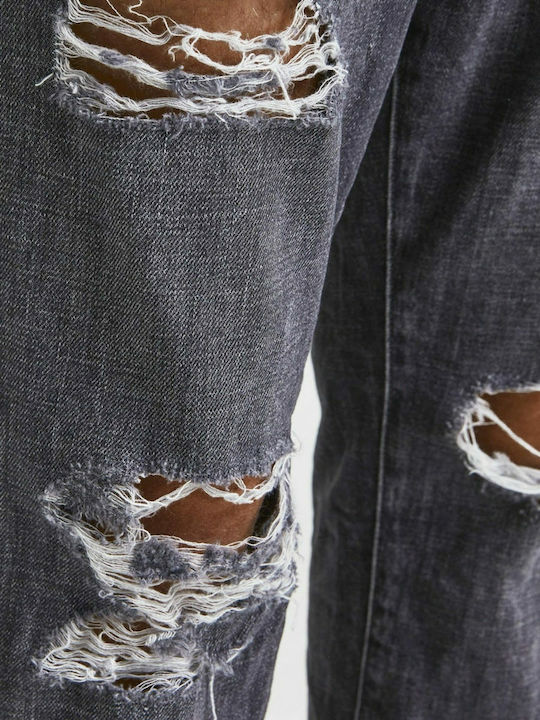 Men's Jeans Pants Cropped Black