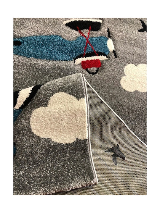 Koulis Carpets 9359A Παιδικό Χαλί Grey Στρογγυλό με Διάμετρο 133cm Πάχους 13mm