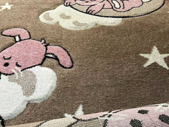 Koulis Carpets 1366A Детско килимче Облаци Кафяв 200x290см Дебелина 13мм