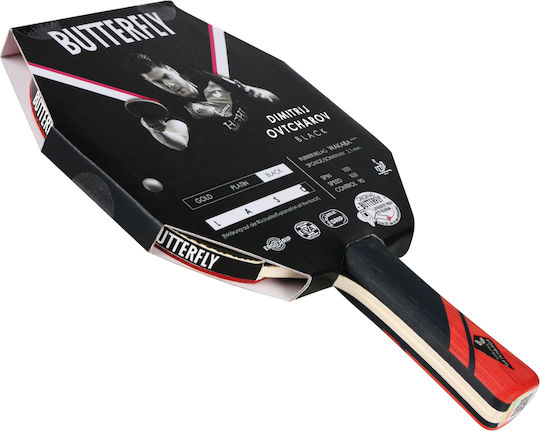 Butterfly Dimitrij Ovtcharov Black Ping Pong Racket for Professional Players