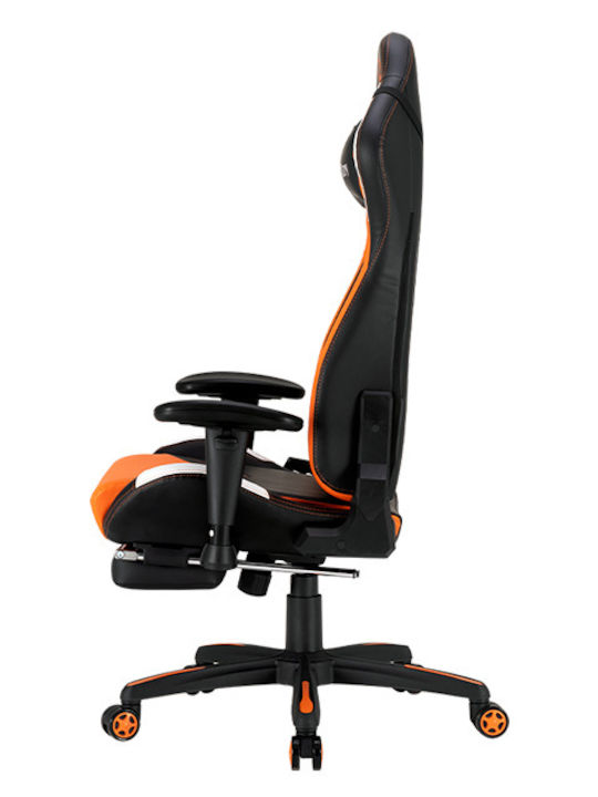 Meetion CHR22 Artificial Leather Gaming Chair with Adjustable Arms and Footrest Orange
