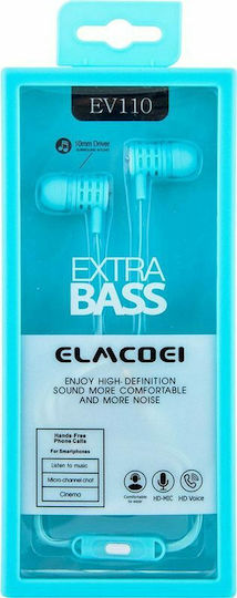 EV110 In-Ear Freihändig Kopfhörer mit Stecker 3.5mm Hellblau