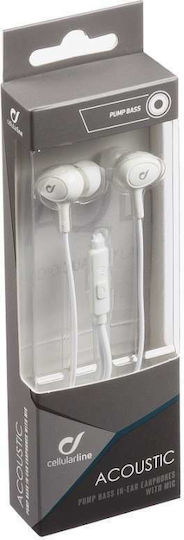 Cellular Line Acoustic Universal In-ear Handsfree με Βύσμα 3.5mm Λευκό