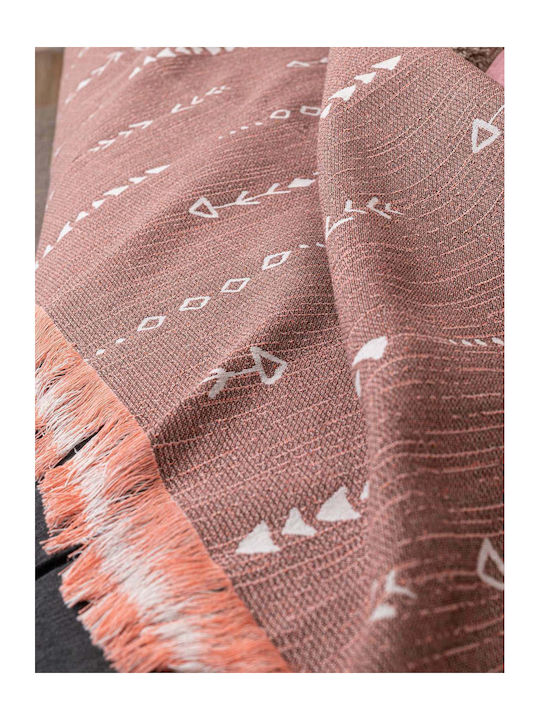 Palamaiki Velos Ριχτάρι Διθέσιου Καναπέ 180x250εκ. Coral