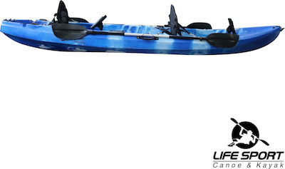 Life Sport Happiness VK-07 Πλαστικό Kayak Θαλάσσης 3 Ατόμων Μπλε