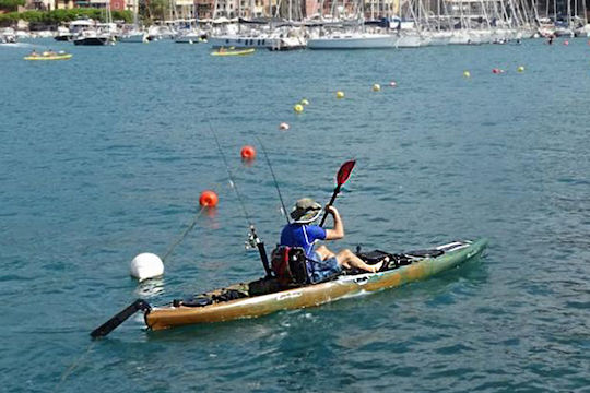 Rainbow Koi Fishing Plastic Sea Kayak 1 Person Multicolour Green