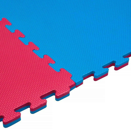 4FIZJO 4FIT074 Подложки Пъзел За Фитнес Двустранна Червени/Сини 100x100x2см 1бр