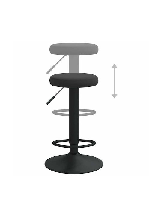 Stool Bar with Adjustable Height Black 2pcs 31x31x58-78cm