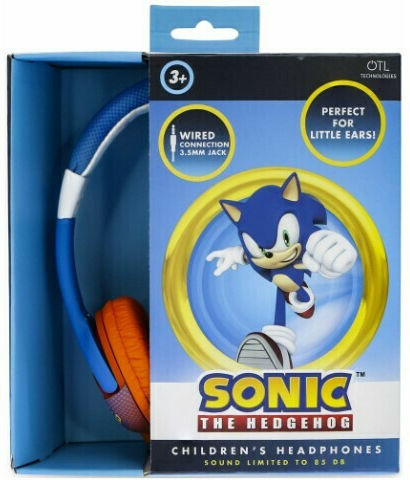 OTL Sega Sonic the Hedgehog Wired On Ear Headphones Blue