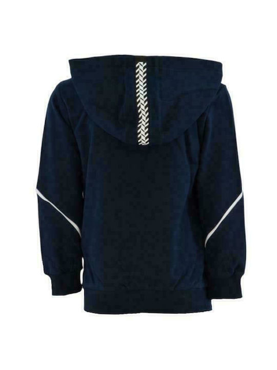 Joyce Boys Hooded Cardigan with Zipper Black