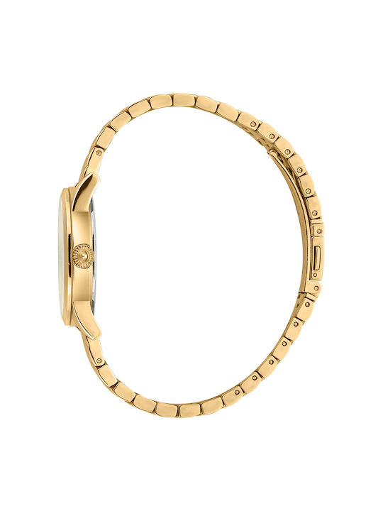 Just Cavalli Donna Affascinante Uhr mit Gold Metallarmband