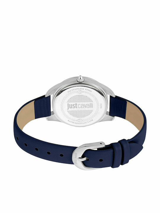 Just Cavalli Pantera Women's Watch with Blue Leather Strap