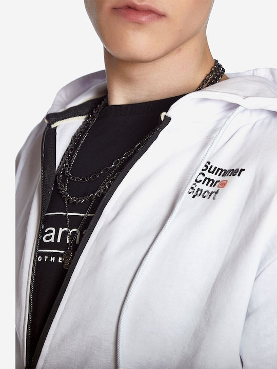 White Hoodie Cardigan