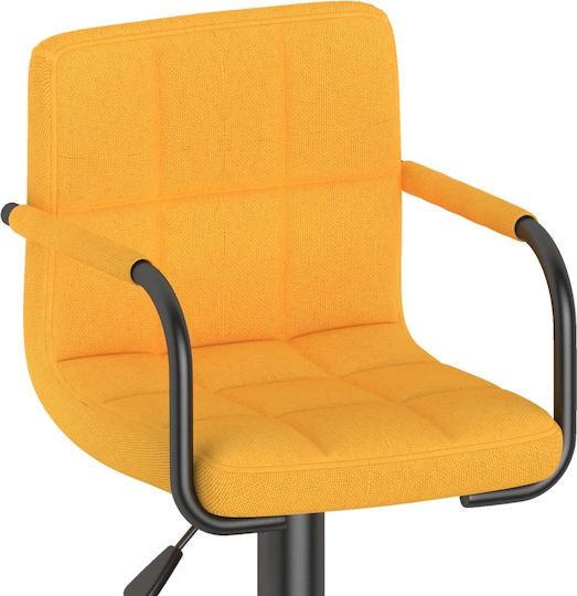 Scaune Bar cu Spătar & Înălțime Reglabilă Yellow / Mustard 48x47x90-111buc