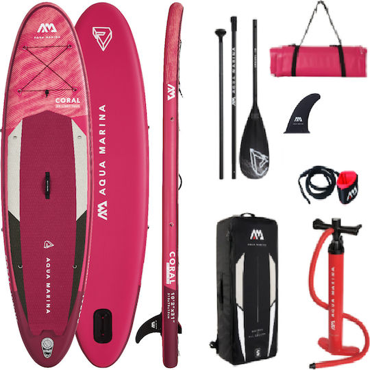 Aqua Marina Coral 10'2" Φουσκωτή Σανίδα SUP με Μήκος 3.1m Ροζ