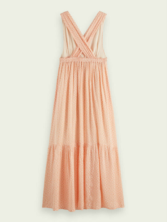 Summer Maxi Dress Wrap Orange