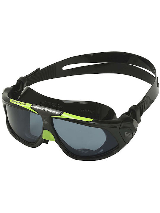 Aqua Sphere Seal 2.0 Adults Swimming Goggles with Anti-Glare Lenses Black