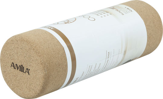AMILA Κύλινδρος Μασάζ Μπεζ 30cm