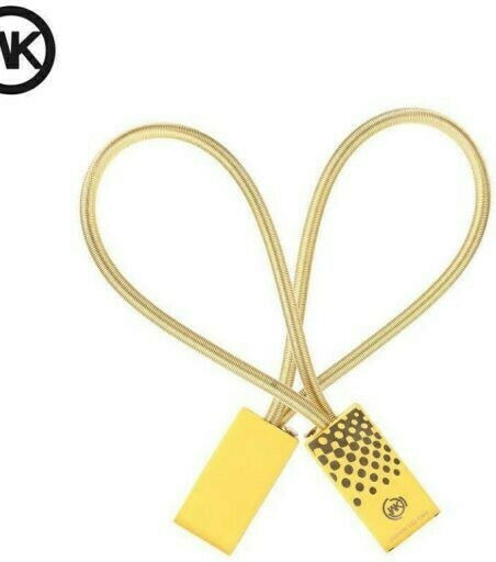 WK Sbaro WDC-025 Keychain USB to micro USB / Lightning Cable 2A Μπεζ 1m