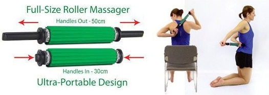 Thera-Band Ridged Portable Κύλινδρος Μασάζ Πράσινος 48cm