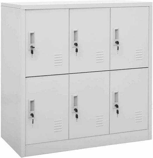 Metallischer Schließfach mit Verriegelungsfunktion mit 9 Außenschränke offen Grau 90x45x92.5cm