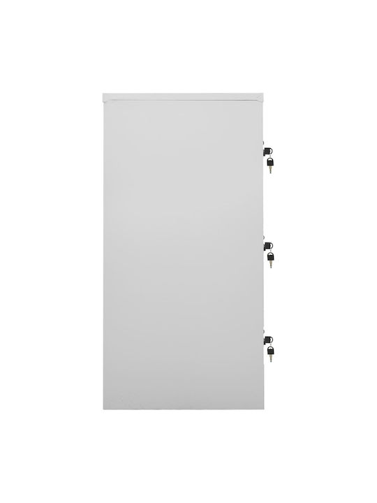 Metallischer Schließfach mit Verriegelungsfunktion mit 9 Außenschränke offen Grau / Blau 90x45x92,5cm