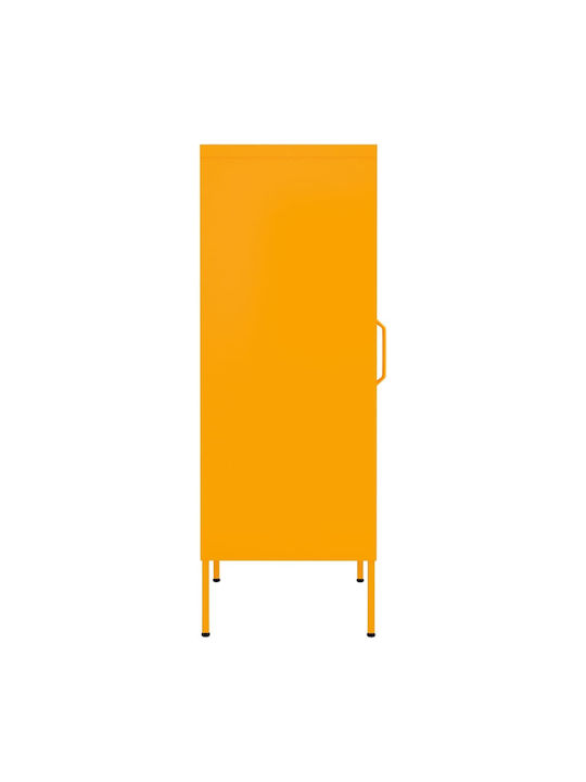 Dulap cu o ușă Metal cu 2 Rafturi Mustard 42.5x35x101.5cm