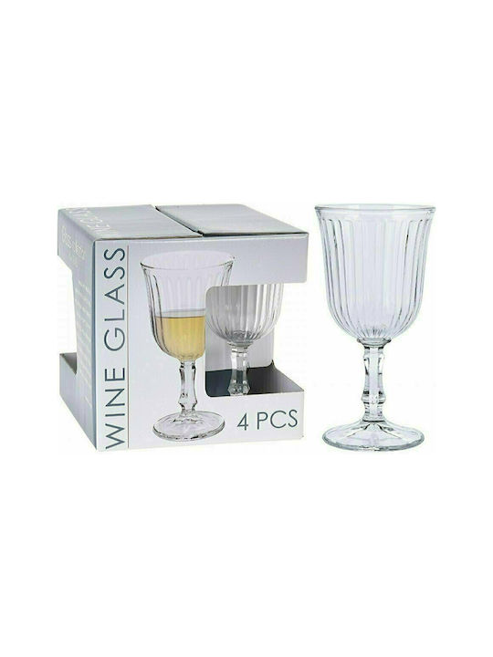 Zaros Set Gläser für Weiß- und Rotwein aus Glas Mit Stiel 180ml 4Stück