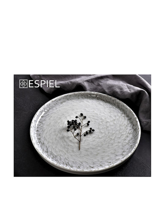 Espiel Canvas Plate Shallow made of Porcelain White with Diameter 26cm