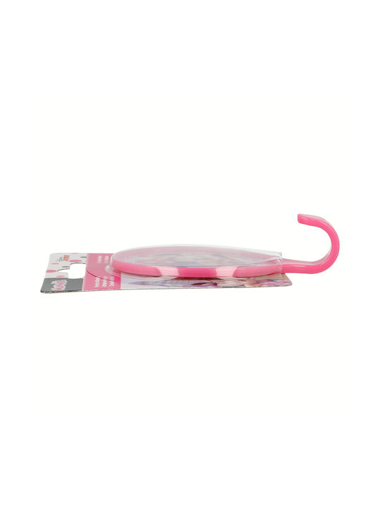 Stor Plastic Self-Adhesive Kids Wall Hanger with One Hook Minnie Mouse Pink 5.5x2.5x9.5cm