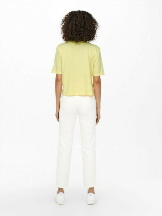 Only Damen T-shirt Lemon Meringue