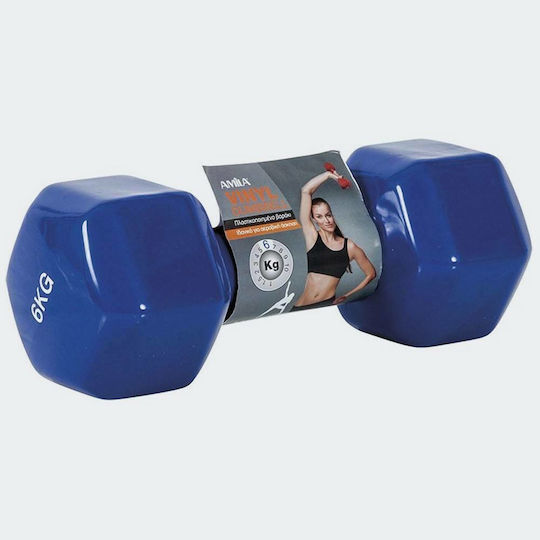 AMILA Dumbbell Hexagon Vinyl 1 x 6.0kg