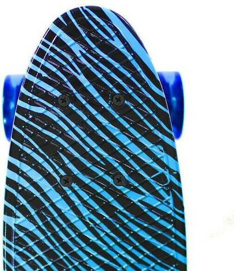 Nils Art Tiger Complete Penny Board 5.51" Blue
