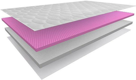 Eco Sleep Топ Матрак Touch Полуторален Мемори Пяна с Подвижен Калъф 130x200x10см