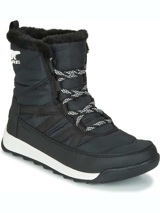 Sorel Whitney II Damen Knöchelstiefel mit Pelz Schwarz