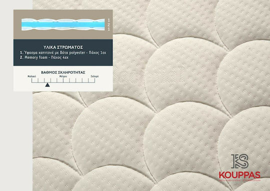 KS Kouppas Ανώστρωμα Memory Antibacterial Υπέρδιπλο Memory Foam 170x190εκ.