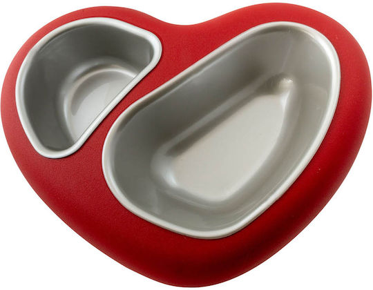 Georplast Mon-Amour Kunststoff Schalen Futter & Wasser für Hund 2x 750ml in Rot Farbe
