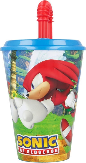 Stor Sonic Pahar pentru apa din Plastic cu pai 430ml