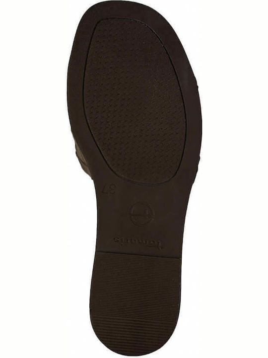 Leather Women's Flat Sandals Anatomic in Beige Color
