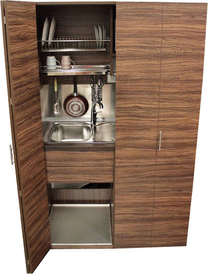 Silver КС125 КС125-Бял Многофункционална Кухненска Маса с Вляво Гурна 125x65x209см Бяла