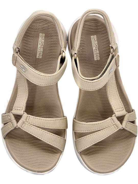 On the Go 600 Flache Sandalen für Damen Sportlich in Beige Farbe