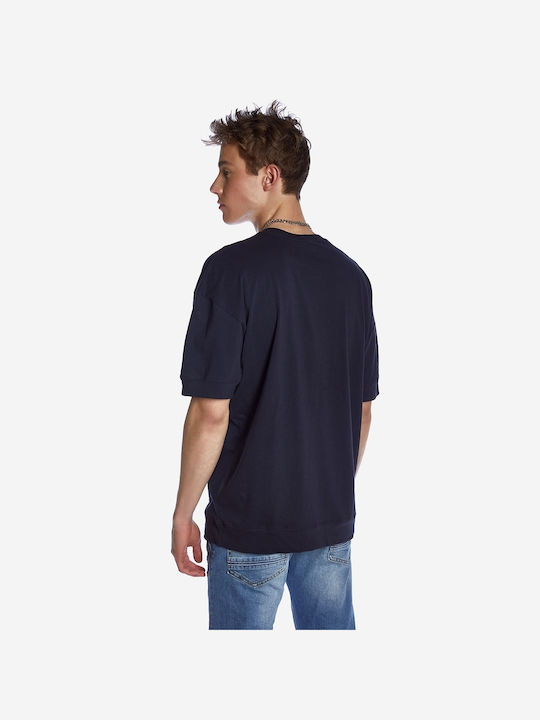 Brokers Jeans Herren T-Shirt Kurzarm Marineblau