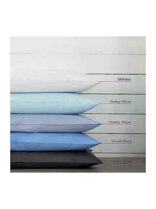 Nima Sheet for Single Bed 160x260cm. Unicolors White