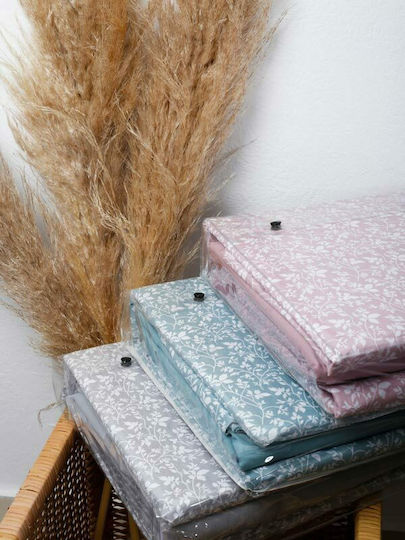 Sunshine Сет Чаршафи Двойни с Ластик 150x205+30см. Cotton Feelings 920 Сив 4бр