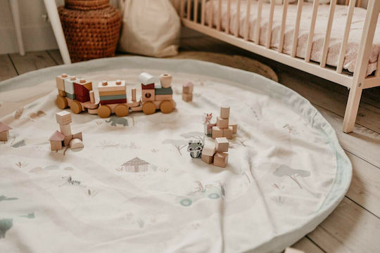 Play&go Jungle Детски Килими Бял 140x140см