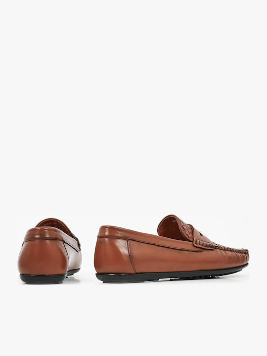 Leder Herren Mokassins in Tabac Braun Farbe