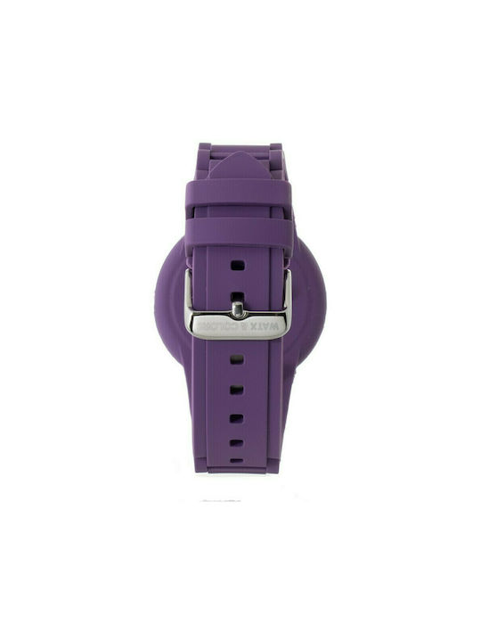 WATX & CO Watch with Purple Rubber Strap